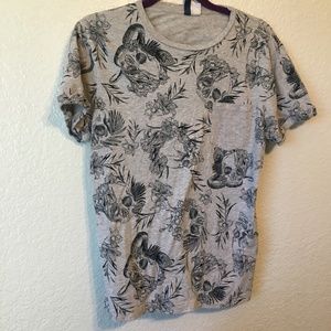 Divided Skull Tropical TShirt